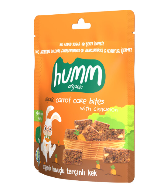 Humm Organic Glutensiz Vegan Havuç ve Tarçınlı Kek