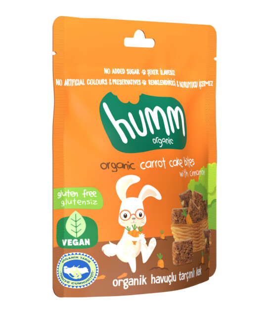 Humm Organic Glutensiz Vegan Havuç ve Tarçınlı Kek