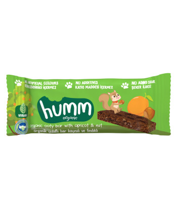 Humm Organic Kayısılı Fındıklı Vegan Yulaflı Bar