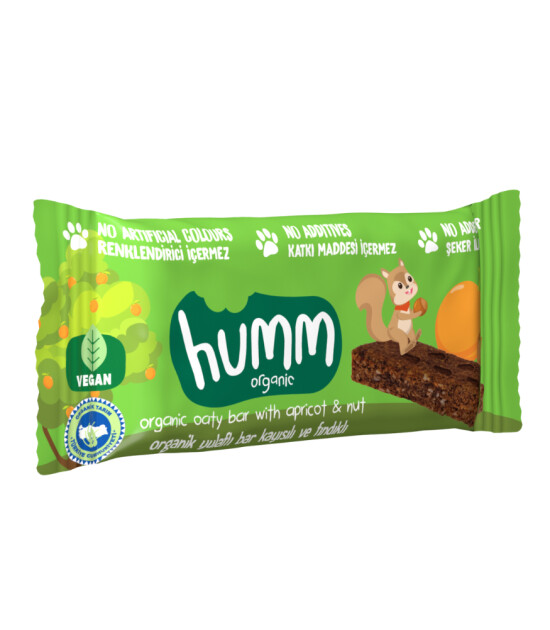 Humm Organic Kayısılı Fındıklı Vegan Yulaflı Bar