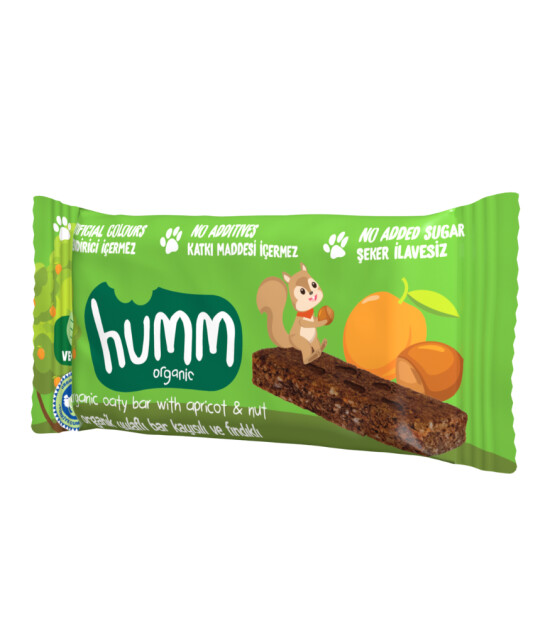 Humm Organic Kayısılı Fındıklı Vegan Yulaflı Bar