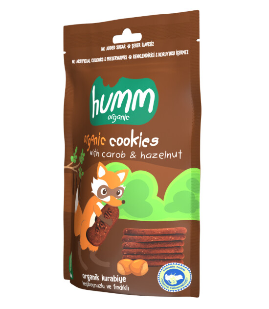 Humm Organic Keçiboynuzlu Fındıklı Vegan Kurabiye