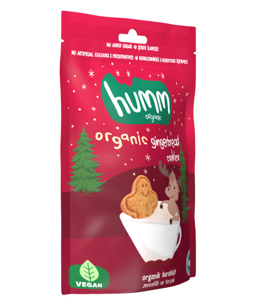 Humm Organic Tarçınlı Zencefilli Vegan Kurabiye