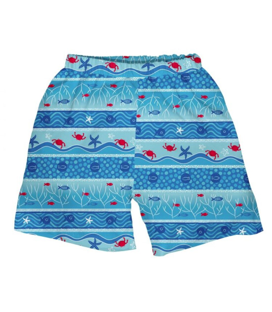 i Play UPF 50+ G&uuml;neş Korumalı Sızdırmaz Şort Mayo (Mavi Deniz Hayatı)