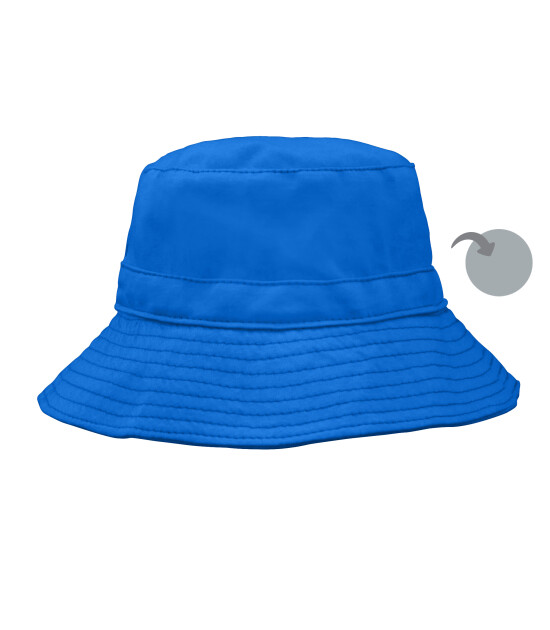 i Play UPF 20+ Güneş Korumalı Bucket Çift Yönlü Organik Koton Bebek Şapka (Mavi)