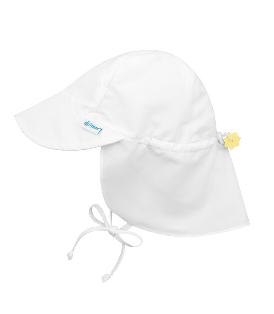 i Play UPF 50+ Güneş Korumalı Flap Solid Şapka (Beyaz)