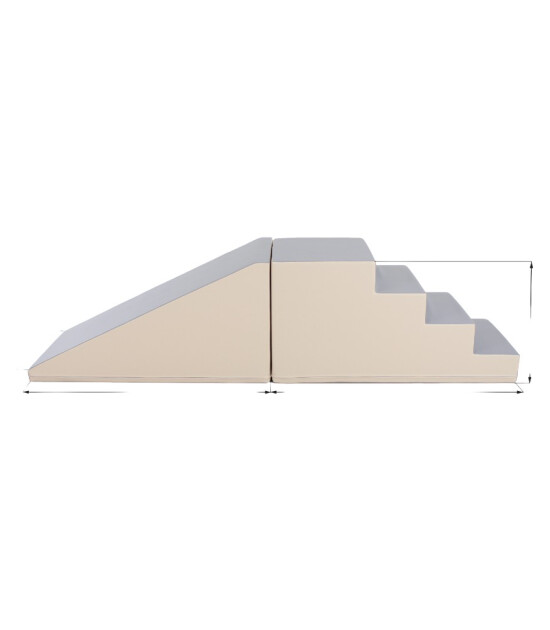 IGLU Yumuşak Kaydırak - Mega Fun // Beige-Grey