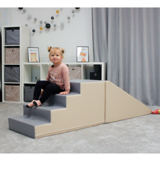 IGLU Yumuşak Kaydırak - Mega Fun // Beige-Grey
