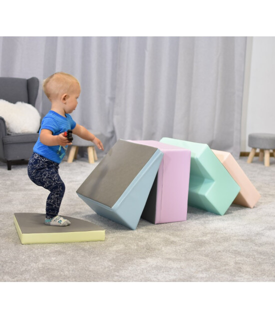 IGLU Yumuşak Aktivite ve Oyun Seti - Corner Climber // Pastel