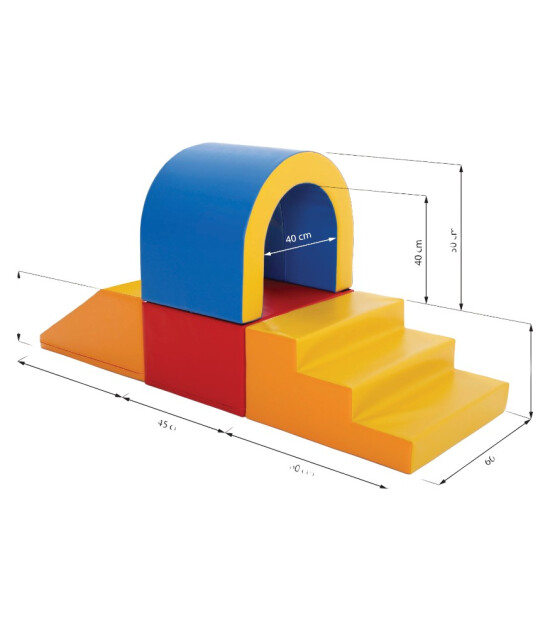IGLU Yumuşak Aktivite ve Oyun Seti - Tunnel // Multi Color