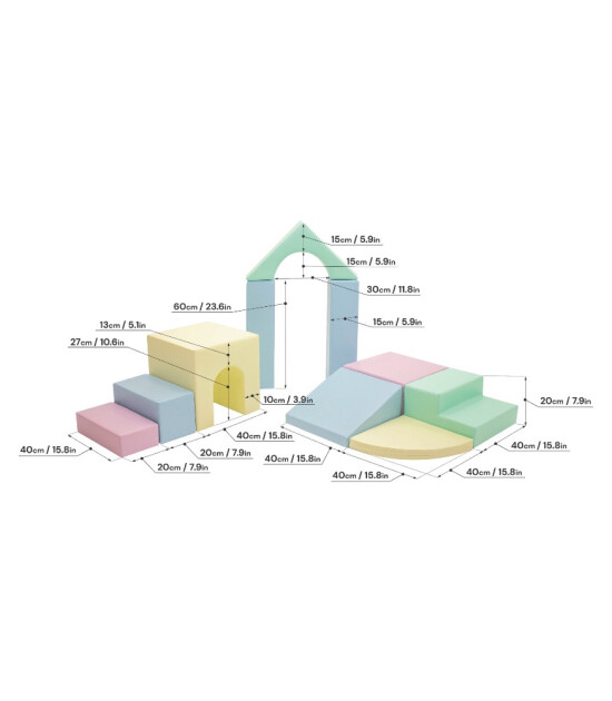 IGLU Yumuşak Aktivite ve Oyun Seti - Creativity // Light Pastel