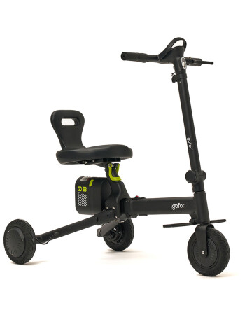 Igofor 3 Tekerlekli Katlanabilir Elektrikli Oturulabilir Scooter // Siyah