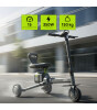 Igofor 3 Tekerlekli Katlanabilir Elektrikli Oturulabilir Scooter // Gri