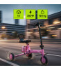 Igofor 3 Tekerlekli Katlanabilir Elektrikli Oturulabilir Scooter // Pembe