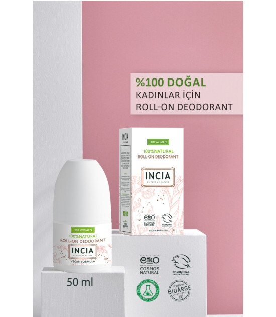 INCIA Doğal Roll-On Deodorant - Kadın Özel
