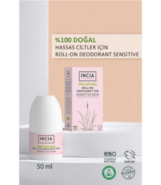 INCIA Doğal Roll-On Deodorant - Sensitive