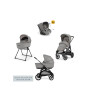 Inglesina Aptica Glam Bebek Arabası ve Darwin Recline Ana Kucaklı, Portbebeli, Stantlı 4'lü Sistem - Platinum Grey