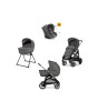 Inglesina Aptica Glam Bebek Arabası ve Darwin Recline Ana Kucaklı, Portbebeli, Stantlı 4'lü Sistem - Velvet Grey