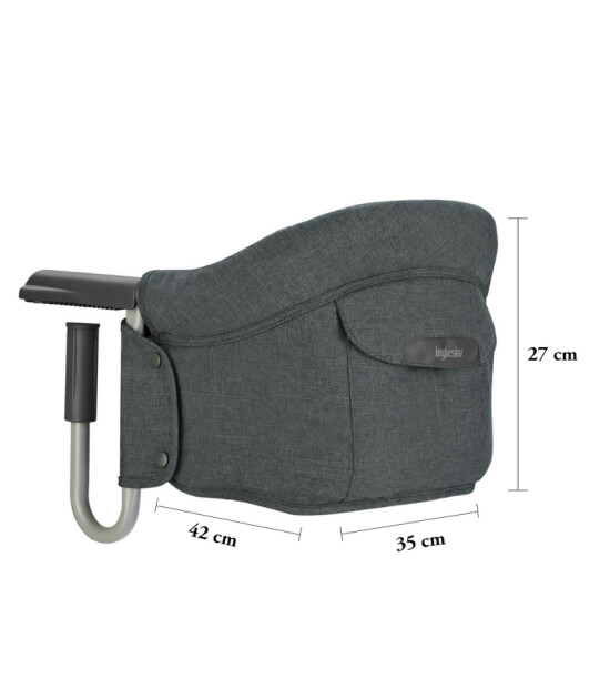 Inglesina Fast Masaya Takılan Taşınabilir Mama Sandalyesi // Charcoal Gray