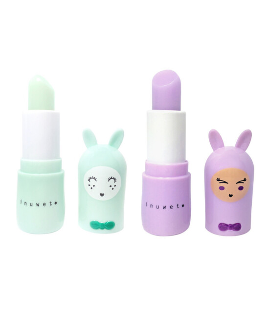 Inuwet Duo Glitter Lip Balm Dudak Nemlendirici Set // Apple - Marshmallow