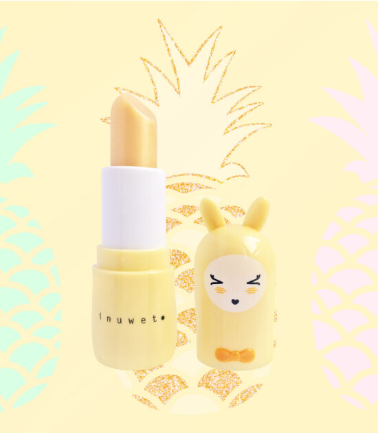 Inuwet Bunny Lip Balm Dudak Nemlendirici // Glitter Gold - Pineapple
