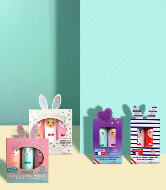 Inuwet Trio Bunny Glitter Lip Balm Dudak Nemlendirici Set // Ultra Red Bisous