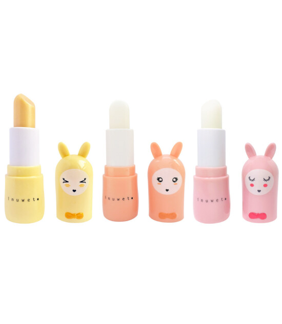 Inuwet Trio Glitter Lip Balm Dudak Nemlendirici Set // Gold Californie