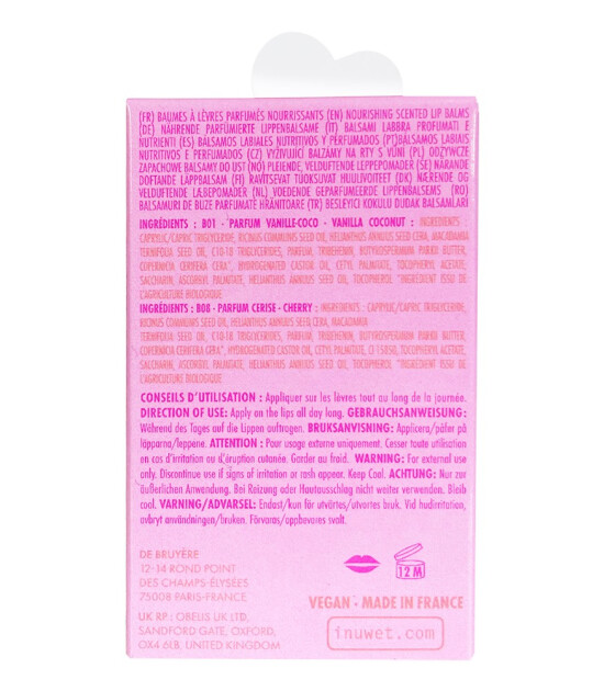 Inuwet Duo Glitter Lip Balm Dudak Nemlendirici Set // Vanilya-Hindistan Cevizi - Kiraz Aromalı