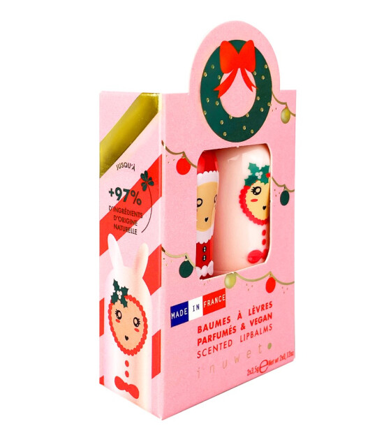 Inuwet Fiyonk Figürlü Dudak Nemlendiricisi Seti // Mango - Pamuk Şekeri