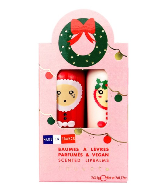 Inuwet Fiyonk Figürlü Dudak Nemlendiricisi Seti // Mango - Pamuk Şekeri