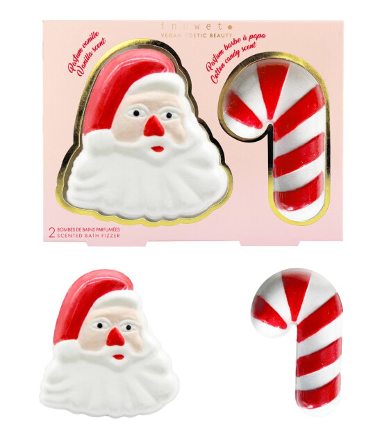 Inuwet Banyo Bombası Seti // Noel Baba ve Baston Şeker