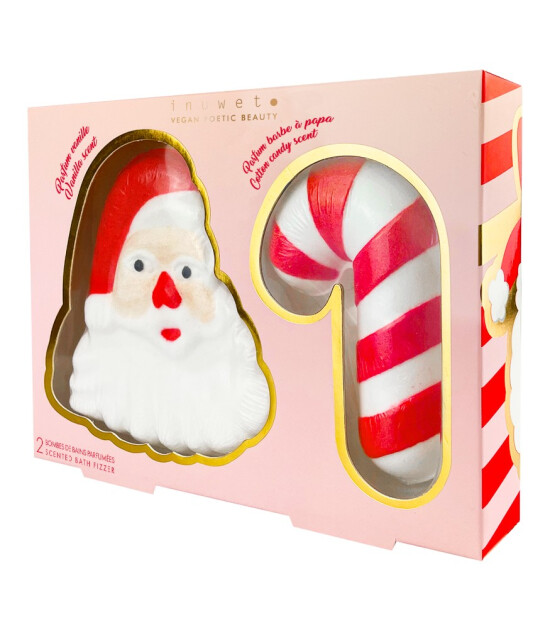 Inuwet Banyo Bombası Seti // Noel Baba ve Baston Şeker