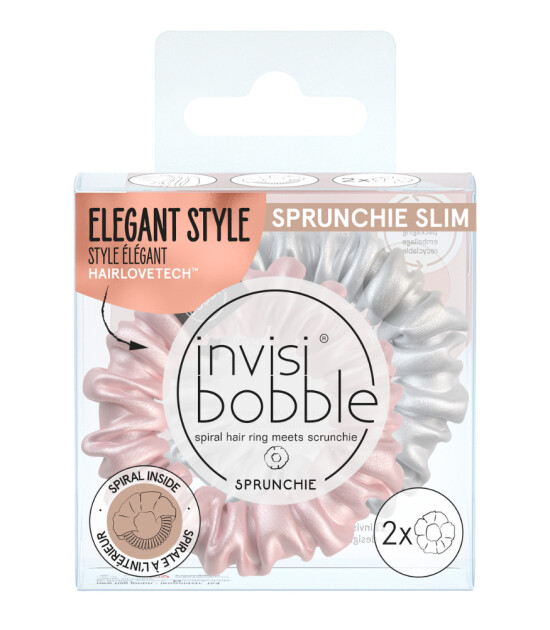 Invisibobble Sprunchie Slim Saç Tokası (2 Adet) // Bella Chrome