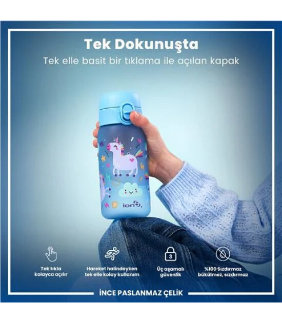 Ion8 OneTouch &Ccedil;ocuk Suluk (350 ml) // Mavi Unicorn