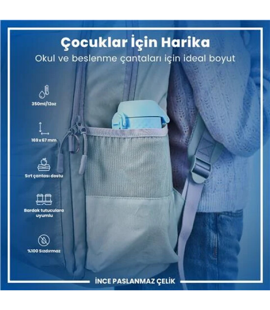 Ion8 OneTouch &Ccedil;ocuk Suluk (350 ml) // Mavi Unicorn