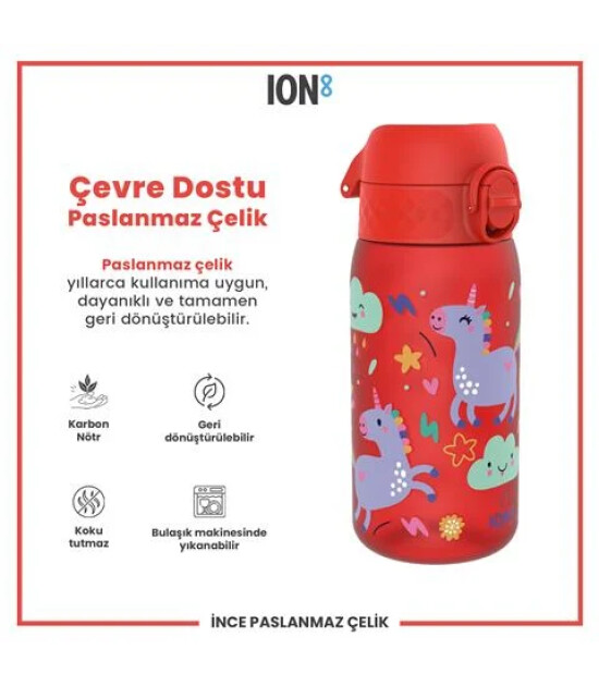 Ion8 OneTouch &Ccedil;ocuk Suluk (350 ml) // Kırmızı Unicorn