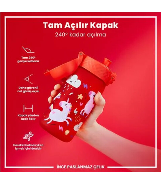 Ion8 OneTouch &Ccedil;ocuk Suluk (350 ml) // Kırmızı Unicorn