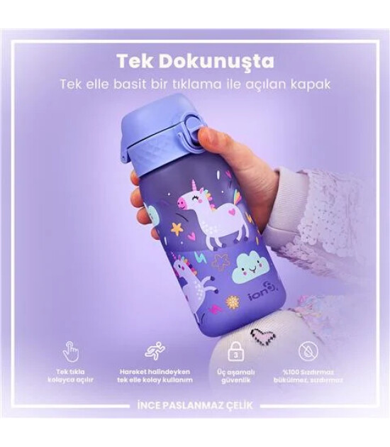Ion8 OneTouch &Ccedil;ocuk Suluk (350 ml) // Mor Unicorn