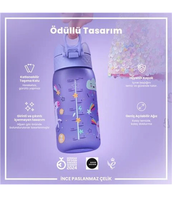 Ion8 OneTouch &Ccedil;ocuk Suluk (350 ml) // Mor Unicorn
