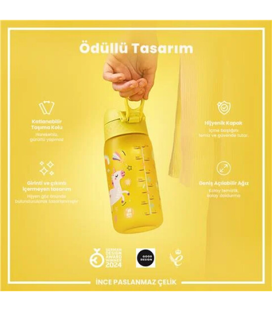 Ion8 OneTouch &Ccedil;ocuk Suluk (350 ml) // Sarı Unicorn