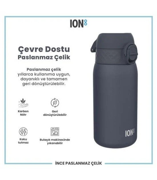 Ion8 OneTouch Paslanmaz &Ccedil;elik &Ccedil;ocuk Suluk (400 ml) // Koyu Lacivert