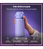 Ion8 OneTouch Paslanmaz &Ccedil;elik &Ccedil;ocuk Suluk (400 ml) // A&ccedil;ık Mor