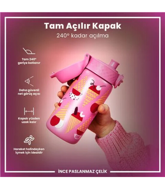 Ion8 OneTouch Paslanmaz &Ccedil;elik &Ccedil;ocuk Suluk (400 ml) // Dondurma