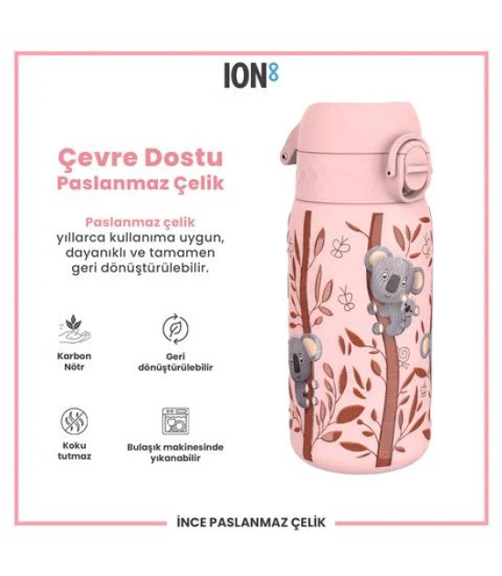 Ion8 OneTouch Paslanmaz &Ccedil;elik &Ccedil;ocuk Suluk (400 ml) // Koala