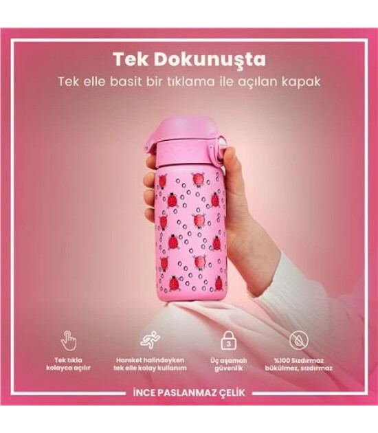 Ion8 OneTouch Paslanmaz &Ccedil;elik &Ccedil;ocuk Suluk (400 ml) // Uğur B&ouml;ceği