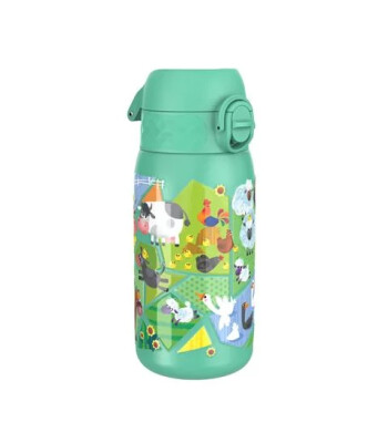 Ion8 OneTouch Paslanmaz Çelik Çocuk Suluk (400 ml) // Çiftlik Hayvanları