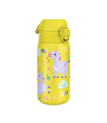 Ion8 OneTouch Paslanmaz Çelik Çocuk Suluk (400 ml) // Sarı Unicorn