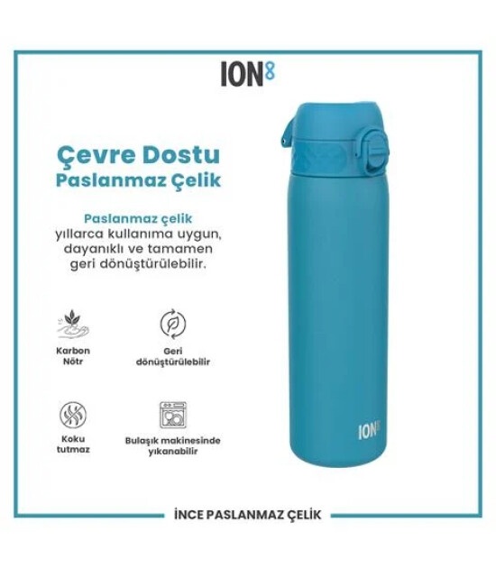 Ion8 - Paslanmaz &Ccedil;elik İnce Suluk - Mavi - 600 Ml - Sızdırmaz