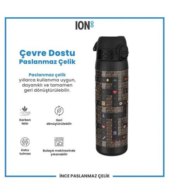 Ion8 - Paslanmaz &Ccedil;elik İnce Suluk - Oyuncu - 600 Ml - Sızdırmaz