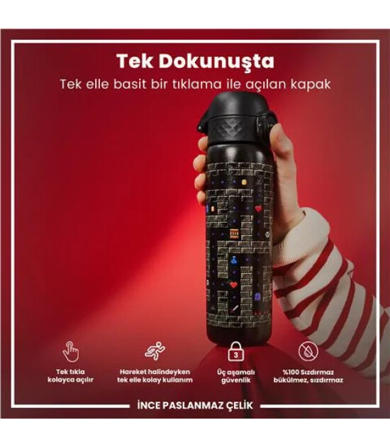 Ion8 - Paslanmaz &Ccedil;elik İnce Suluk - Oyuncu - 600 Ml - Sızdırmaz